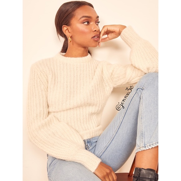 Reformation Tatum Sweater || Ivory - Picture 2 of 15